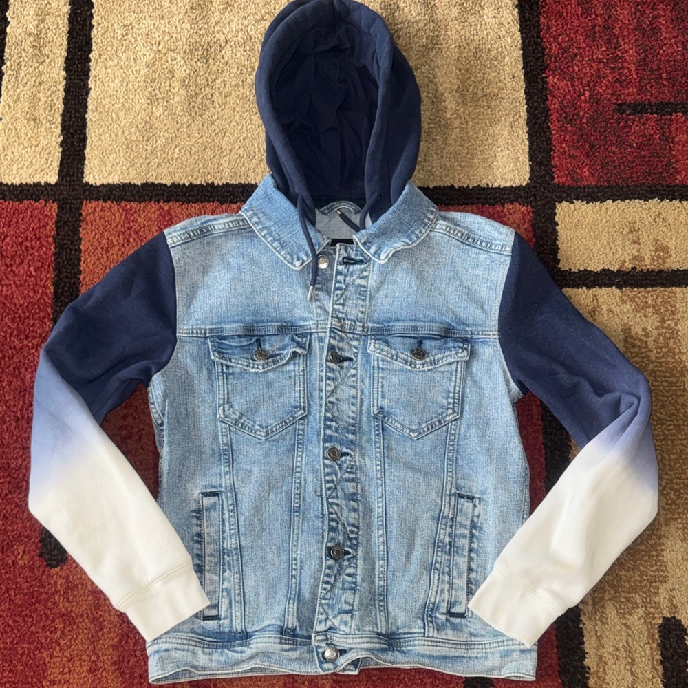 Mens‎ Hollister hooded jean/denim jacket